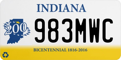 IN license plate 983MWC