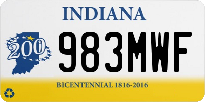 IN license plate 983MWF