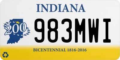 IN license plate 983MWI