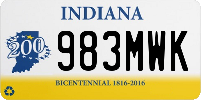 IN license plate 983MWK