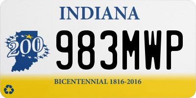 IN license plate 983MWP