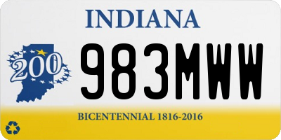 IN license plate 983MWW