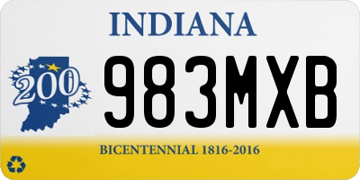 IN license plate 983MXB