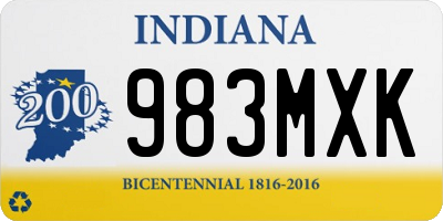 IN license plate 983MXK