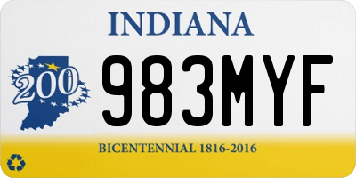 IN license plate 983MYF