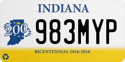 IN license plate 983MYP