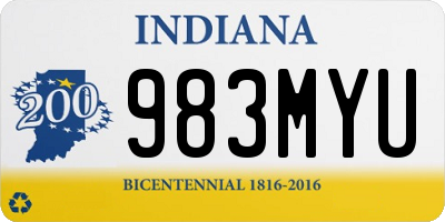 IN license plate 983MYU