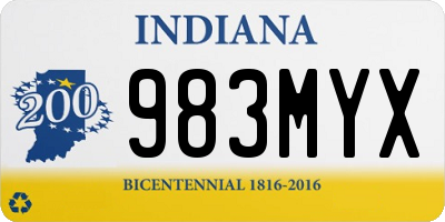 IN license plate 983MYX