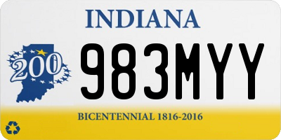 IN license plate 983MYY