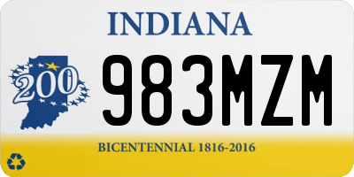 IN license plate 983MZM