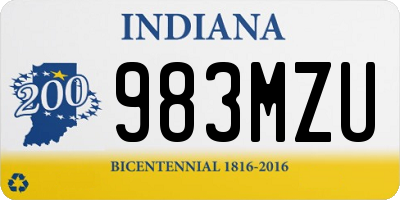 IN license plate 983MZU