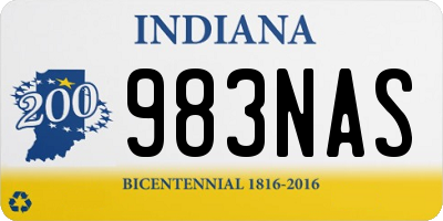 IN license plate 983NAS