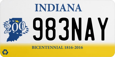 IN license plate 983NAY