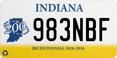 IN license plate 983NBF