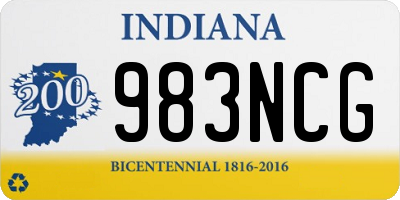 IN license plate 983NCG