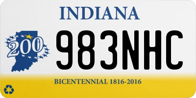 IN license plate 983NHC