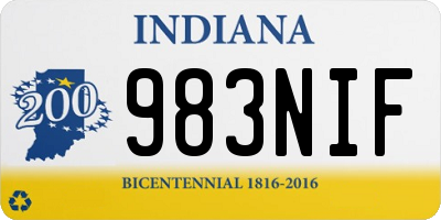 IN license plate 983NIF