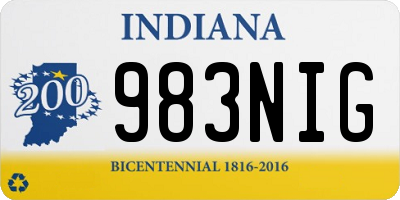 IN license plate 983NIG