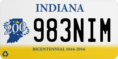 IN license plate 983NIM