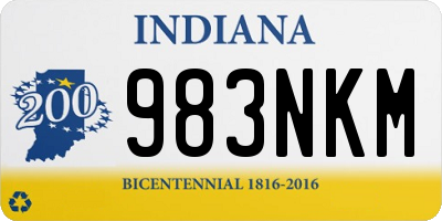 IN license plate 983NKM