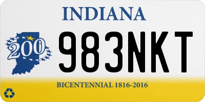 IN license plate 983NKT