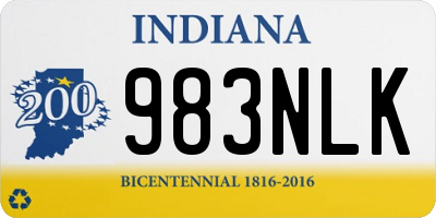 IN license plate 983NLK