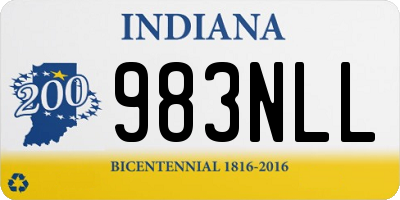 IN license plate 983NLL