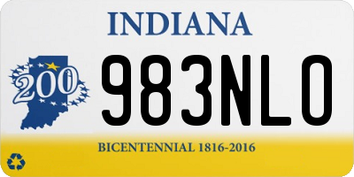 IN license plate 983NLO