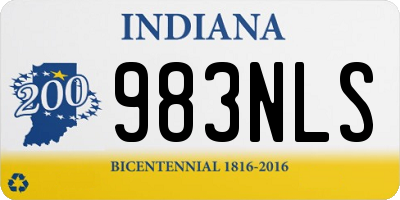 IN license plate 983NLS