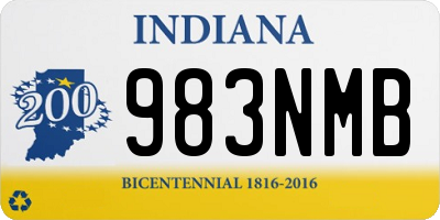 IN license plate 983NMB