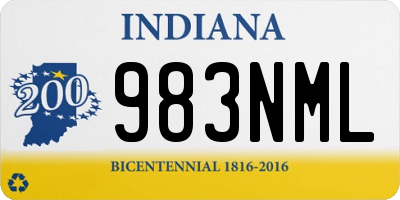 IN license plate 983NML