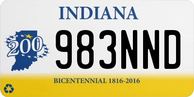 IN license plate 983NND