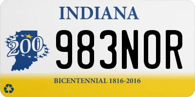 IN license plate 983NOR