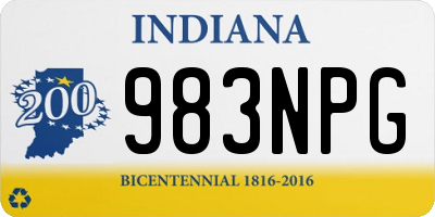 IN license plate 983NPG