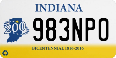 IN license plate 983NPO