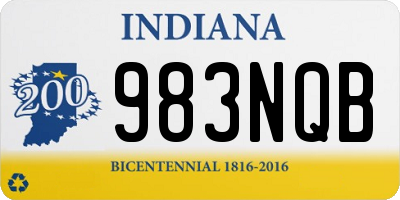 IN license plate 983NQB