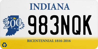IN license plate 983NQK