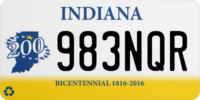 IN license plate 983NQR