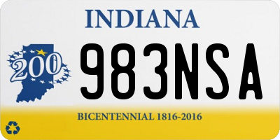 IN license plate 983NSA