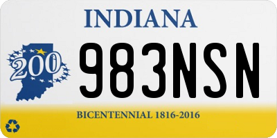 IN license plate 983NSN