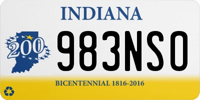IN license plate 983NSO