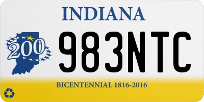 IN license plate 983NTC