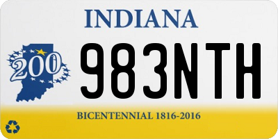 IN license plate 983NTH