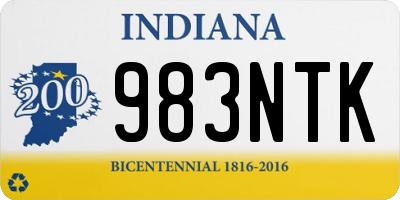 IN license plate 983NTK