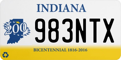 IN license plate 983NTX