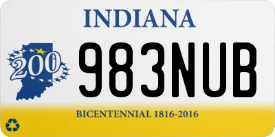 IN license plate 983NUB