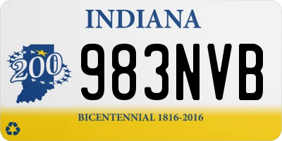 IN license plate 983NVB