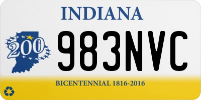 IN license plate 983NVC