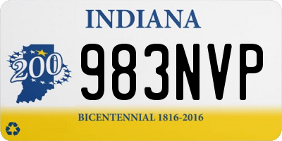 IN license plate 983NVP