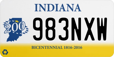 IN license plate 983NXW